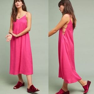 Anthropologie Moon River Valentina pink slip dress